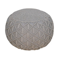 Ansley Grey Pouffe