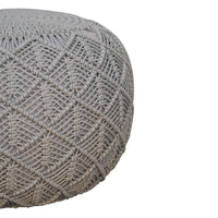 Ansley Grey Pouffe