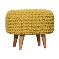 Keeva Mustard Oblong Footstool