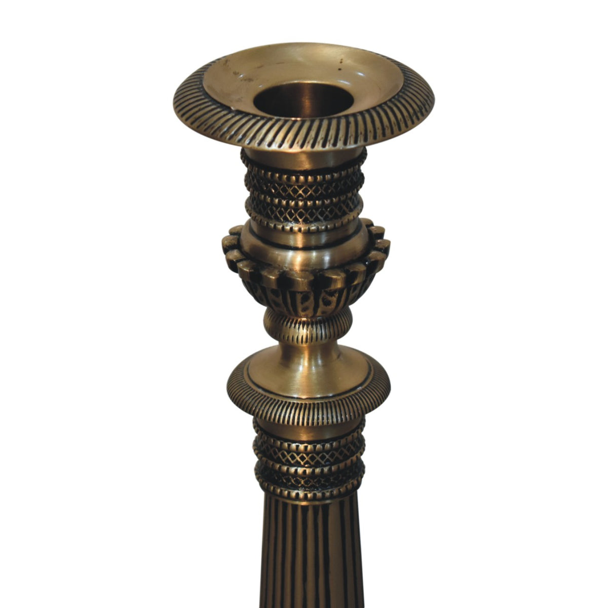 Brass Carved Candle Stand