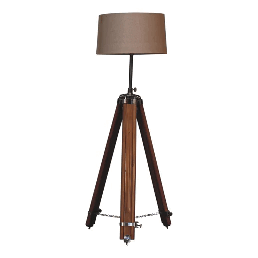 Chrome Plated Tripod Floor Lamp