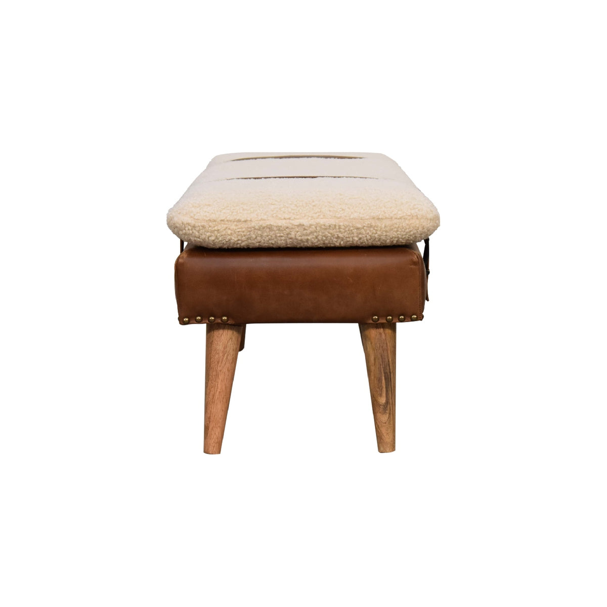 Mini Oak-ish Rounded Bedside Table