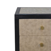 Mini Faux Leather Bedside
