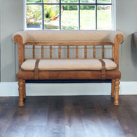 Strapped Hallway Bench