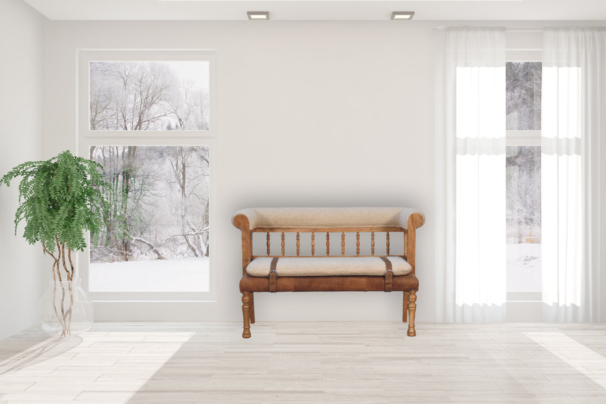 Strapped Hallway Bench
