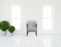 White Boucle Minimalistic Chair