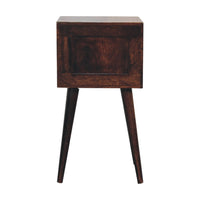Mini 2 Drawer Light Walnut Bedside