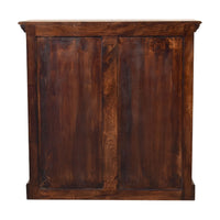 Light Walnut Cabinet with Glazed Doors