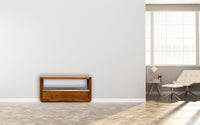 Chestnut Media Unit with Gold Bar