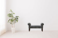 Grey Velvet Bench