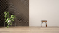 Geometric Brass Inlay Bedside