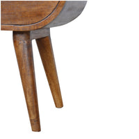 Chestnut Circular Bedside with Open Slot
