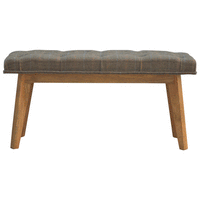 Multi Tweed Deep Button Hallway Bench