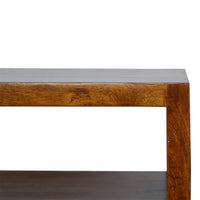 Chestnut Media Unit with Gold Bar