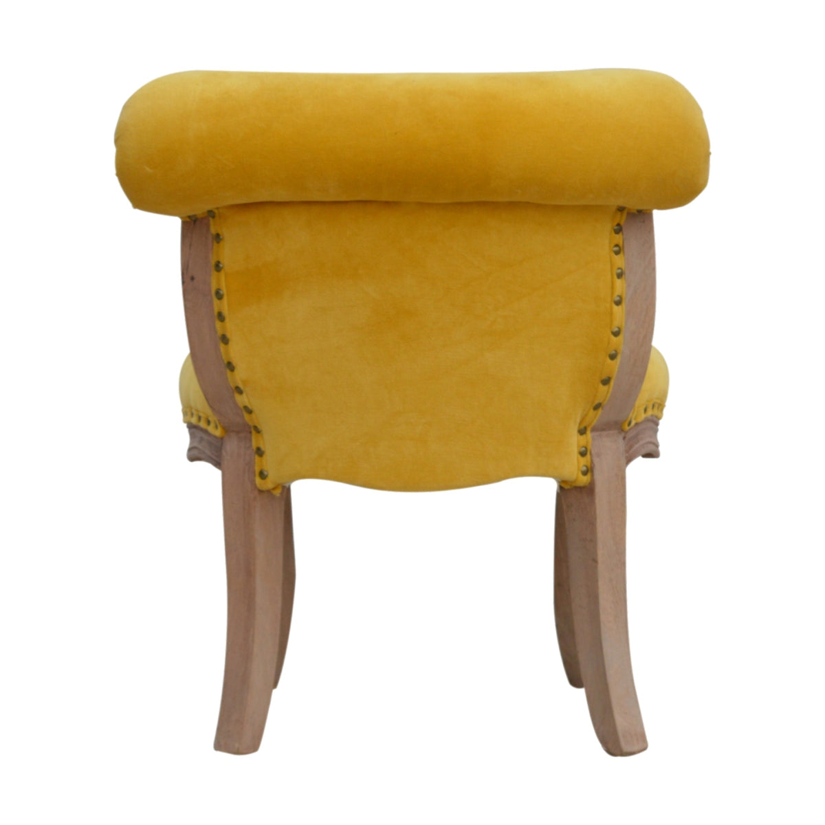 Mustard Velvet Studded Chair