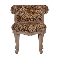 Leopard Print Studded Chair