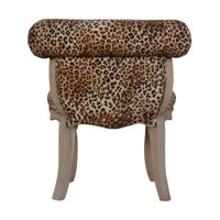 Leopard Print Studded Chair